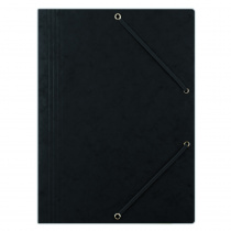 Desky s gumou A4 3 klopy prešpán 1ks černé foto